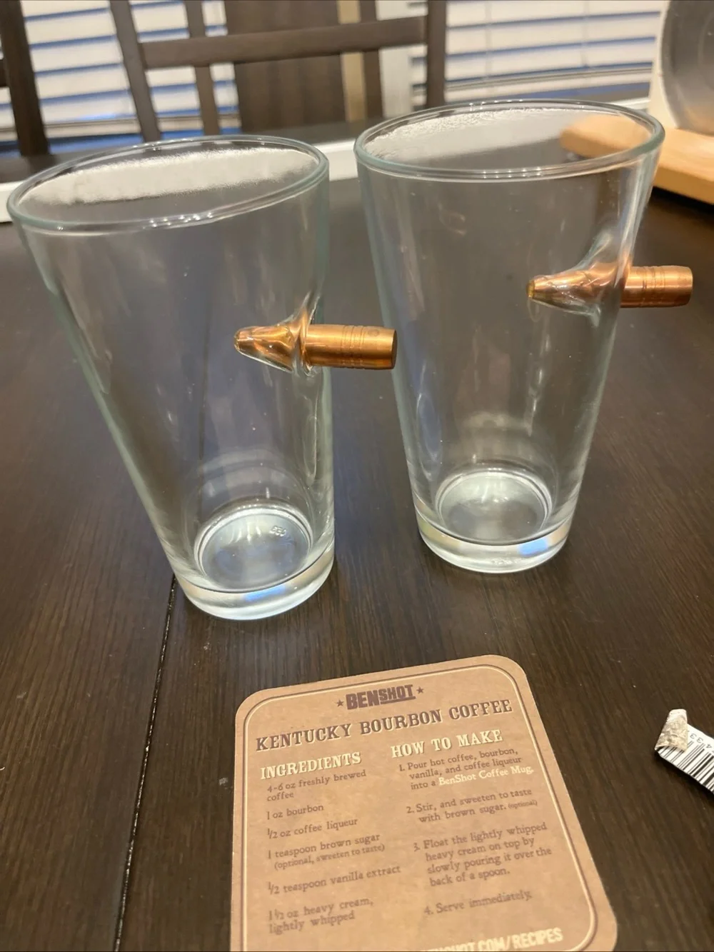 Bullet Shot Glasses Duo with Copper Bullet Detail